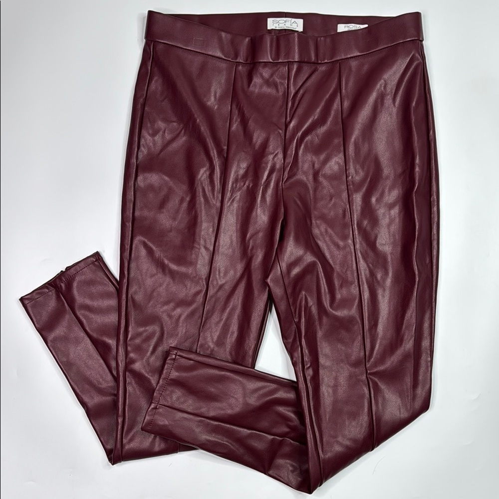 Sofia Vergara Rosa HR Jegging Burgundy Red Size 12 NWT